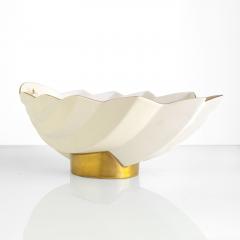 Karin Bjorkquist Scandinavian Modern Karen Bj rquist White Gold Glazed Bowl R rstrand Sweden - 4013975