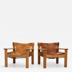 Karin Mobring Karin Mobring Natura Pine Leather Armchair for IKEA Sweden 1970s - 3508216