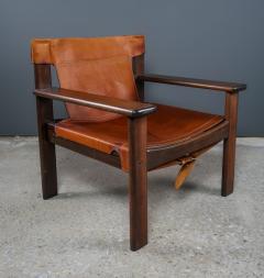 Karin Mobring Karin Mobring Swedish Safari Chair Stained Pine Saddle Leather c1977 - 2284751