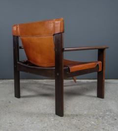 Karin Mobring Karin Mobring Swedish Safari Chair Stained Pine Saddle Leather c1977 - 2284755