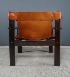 Karin Mobring Karin Mobring Swedish Safari Chair Stained Pine Saddle Leather c1977 - 2284757