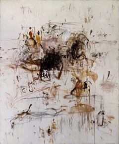 Karina Gentinetta Adagio in Burnt Umber Acrylic Oil Pastels Pencils Brown Hue Abstract 72 x60  - 4194703