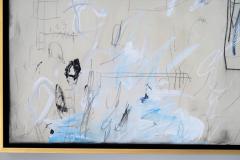 Karina Gentinetta Balanced Equation Acrylic Oil Pastels and Pencil Abstract Painting 48 x36  - 1593124