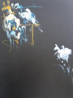 Karina Gentinetta Bodacious Large Black Blue Mint White Raw Sienna Abstract Painting 72 x72  - 3219222