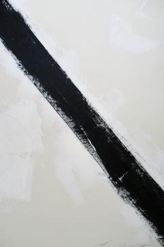 Karina Gentinetta Brazen Black and White Acrylic with Plaster Relief Abstract Painting 72 x 60  - 1589239