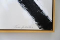 Karina Gentinetta Brazen Black and White Acrylic with Plaster Relief Abstract Painting 72 x 60  - 1589243