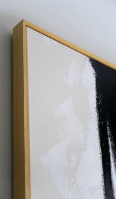 Karina Gentinetta Brazen Black and White Acrylic with Plaster Relief Abstract Painting 72 x 60  - 1589247