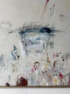 Karina Gentinetta Capriccio Monumental Multicolor Acrylic Oil Pastel Pencil Abstract 72 x108  - 4815241