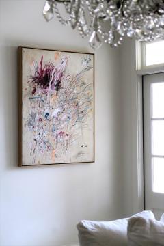 Karina Gentinetta Divine Madness Abstract Acrylic Oil Pastels and Pencil Painting 48 x36  - 1843287