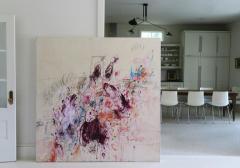 Karina Gentinetta Ebullient Large Scale Acrylic Oil Pastels and Pencils Abstract 72 x72  - 3342606