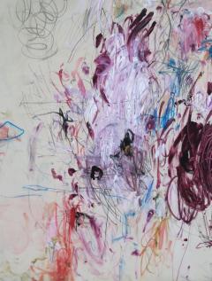 Karina Gentinetta Ebullient Large Scale Acrylic Oil Pastels and Pencils Abstract 72 x72  - 3342613