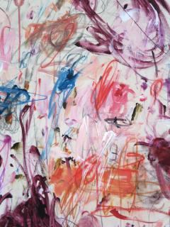 Karina Gentinetta Ebullient Large Scale Acrylic Oil Pastels and Pencils Abstract 72 x72  - 3342615