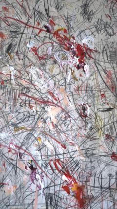 Karina Gentinetta Gioia Large Scale Acrylics Oil Pastels and Pencils Abstract Painting 72 x108  - 3397310