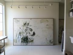 Karina Gentinetta Grand Overture in Green Monumental Acrylic Oil Pastel Painting 72 x108  - 4636125