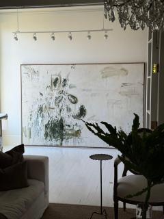 Karina Gentinetta Grand Overture in Green Monumental Acrylic Oil Pastel Painting 72 x108  - 4636126