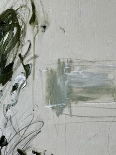 Karina Gentinetta Grand Overture in Green Monumental Acrylic Oil Pastel Painting 72 x108  - 4636134