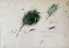 Karina Gentinetta Intermezzo in Green Large Scale Acrylic Pencil Oil Pastel Painting 60 x84  - 4802966
