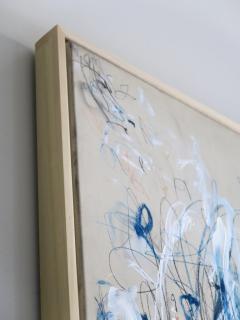 Karina Gentinetta Into the Blues I and II Pair Acrylic Oil Pastels and Pencils Abstract 48x36 - 2777000