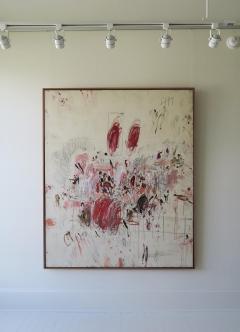 Karina Gentinetta Rhapsody in Red Large Scale Acrylic Oil Pastels Pencils Abstract 72 x60  - 4703286