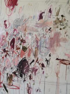 Karina Gentinetta Rhapsody in Red Large Scale Acrylic Oil Pastels Pencils Abstract 72 x60  - 4703288