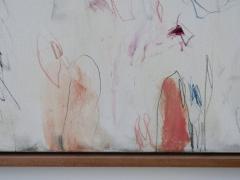 Karina Gentinetta Rhapsody in Red Large Scale Acrylic Oil Pastels Pencils Abstract 72 x60  - 4703295
