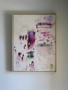 Karina Gentinetta Spring Enternal Vertical Acrylic Oil Pastels Pencils Abstract in Pinks 48x36 - 3488230