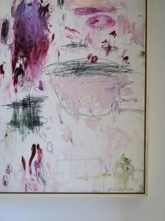 Karina Gentinetta Spring Enternal Vertical Acrylic Oil Pastels Pencils Abstract in Pinks 48x36 - 3488235