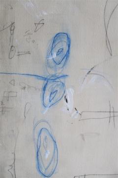 Karina Gentinetta Topic of Conversation Large Abstract Acrylic Oil Pastels and Pencil Painting - 1512784