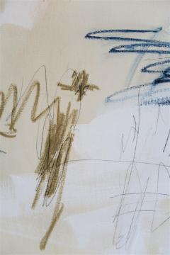 Karina Gentinetta Writing on the Wall Large Abstract Acrylic Oil Pastels and Pencil Painting - 1589266