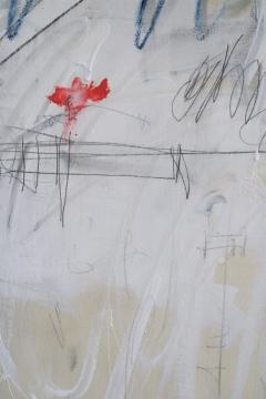 Karina Gentinetta Writing on the Wall Large Abstract Acrylic Oil Pastels and Pencil Painting - 1589273