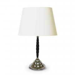 Karl Anderson Very Fine Pair of Table Lamps in Silver and Ebony by Karl Andersson - 3190183