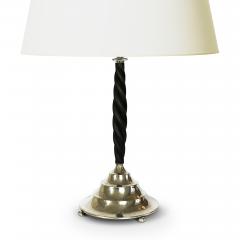 Karl Anderson Very Fine Pair of Table Lamps in Silver and Ebony by Karl Andersson - 3190184