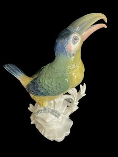 Karl Ens Karl Ens Fine Porcelain Polychrome Exotic Bird Sculpture of a Toucan - 4313286