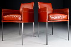 Karl Friedrich F rster Red Leather Texas Dining Chairs - 2551004