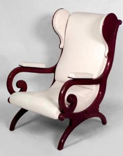 Karl Friedrich Schinkel German Biedermeier Mahogany Wing Chair - 1459404