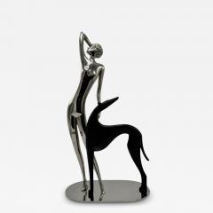 Karl Hagenauer Hagenauer Masterpiece Woman with Dog Vienna 1930s Art Deco - 4047866