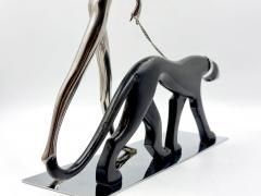 Karl Hagenauer Hagenauer Sculpture Woman Walking Panther Vienna 1930s Art Deco - 4217142