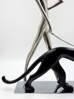 Karl Hagenauer Hagenauer Sculpture Woman Walking Panther Vienna 1930s Art Deco - 4217150