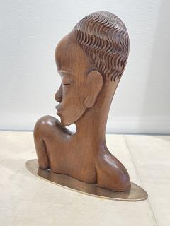 Karl Hagenauer Superb Wooden Sculpture of an African Lady by Karl Hagenauer Art Deco Austria - 3085932