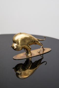 Karl Hagenauer Viennese Brass Bull 1019 Paperweight by Karl Hagenauer for Hagenauer 1929 - 2090843