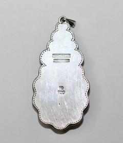 Karl Johann Bauer Jugendstil Lapis MOP Seed Pearls Silver Necklace by Karl Bauer 1906 Germany - 3517180