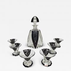 Karl Palda Art Deco Decanter and Glasses by Palda 1920s - 4336109