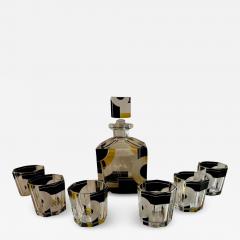 Karl Palda Art Deco Decanter and Whiskey Set in Style of Karl Palda - 3829241