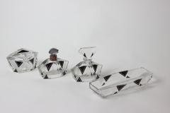 Karl Palda Czech Art Deco Glass Vanity Set by Karl Palda 1930 Czech Republic - 2284942