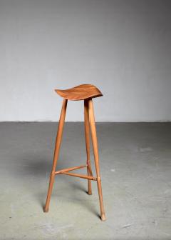 Karl Seemuller Karl Seemuller studio craft teak stool USA 1973 - 1112851