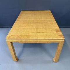 Karl Springer 1980s Grasscloth Dining Table in the Style of Karl Springer Hollywood Regency - 2937177