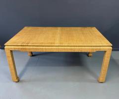 Karl Springer 1980s Grasscloth Dining Table in the Style of Karl Springer Hollywood Regency - 2937215