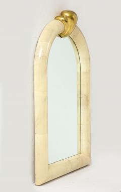 Karl Springer 1980s Karl Springer Style Goat Skin Mirror Made In Colombia - 2132515