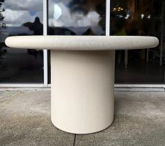 Karl Springer 1980s Karl Springer Style Grasscloth Wrapped Dining Table - 4336897