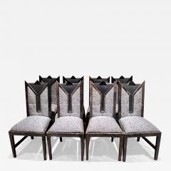 Karl Springer 1980s Karl Springer Taller Maria Teresa M ndez Eight Goatskin Dining Chairs - 3742664